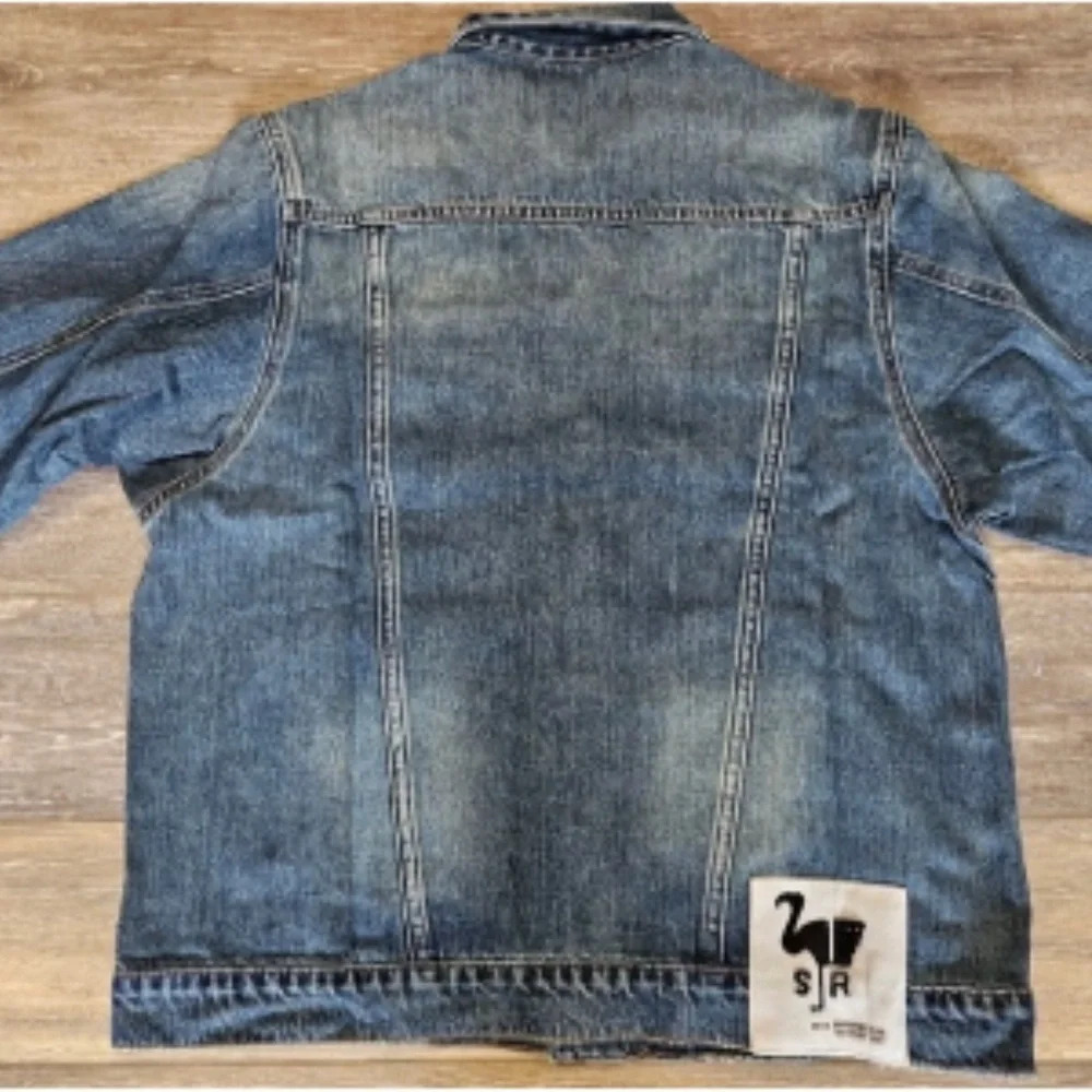 Free People x Sandrine Rose Boys Don’t Cry Distressed Denim Jacket - Picture 6 of 6